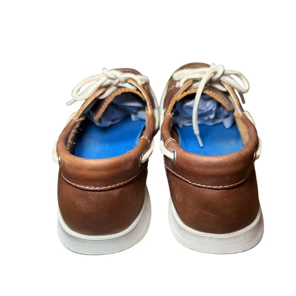 Sperry Top-Sider STS14511 Men's 9M Brown Leather Boat Shoes Memory Foam